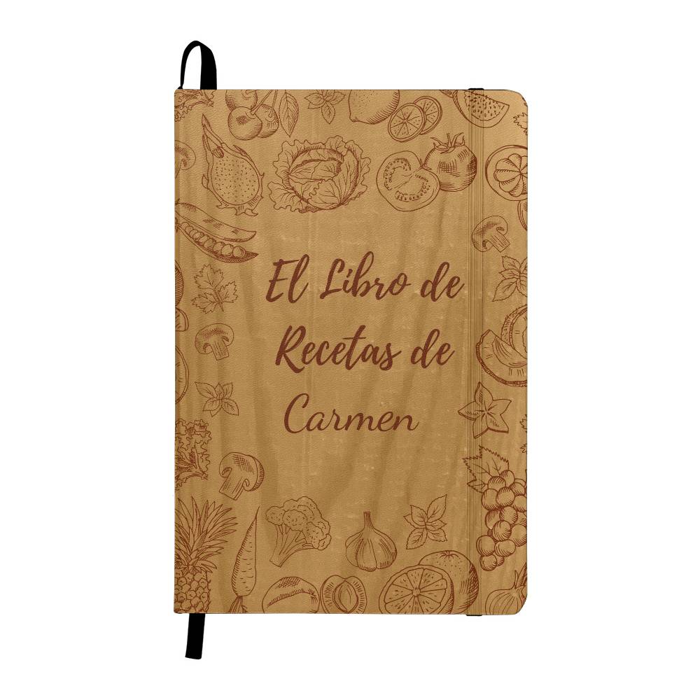 Libro de Recetas Personalizado – Cuaderno de Cocina Rústico para Mamá, Abuela o Parejas de Recien Casados – Regalo de Cocina para Familia o Bodas