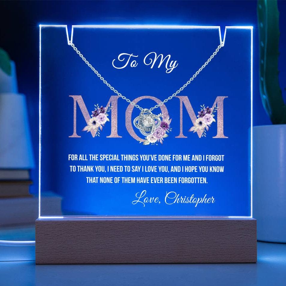 To My Mom, Keepsake Acrylic Bundle (Love Knot), Mother's Day Gift