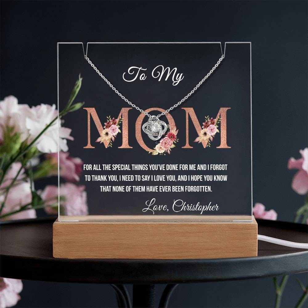 To My Mom, Keepsake Acrylic Bundle (Love Knot), Mother's Day Gift