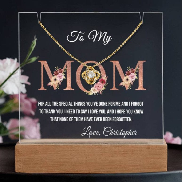 To My Mom, Keepsake Acrylic Bundle (Love Knot), Mother's Day Gift