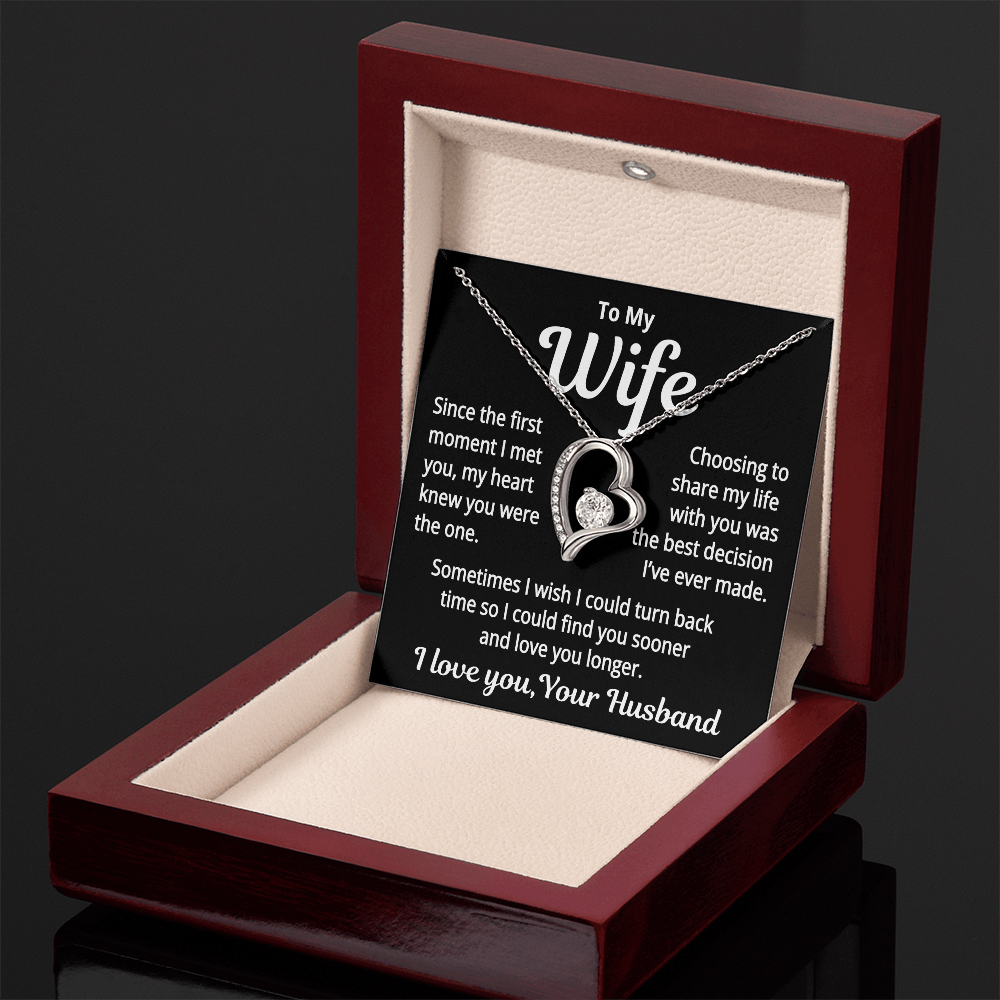 Since the First Moment...Heart Necklace for Wife