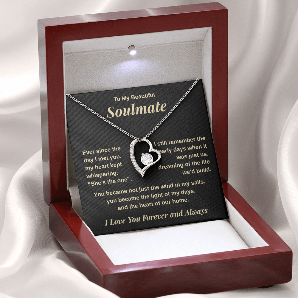 To My Soulmate, The Whisper in my Heart, Forever Love Necklace