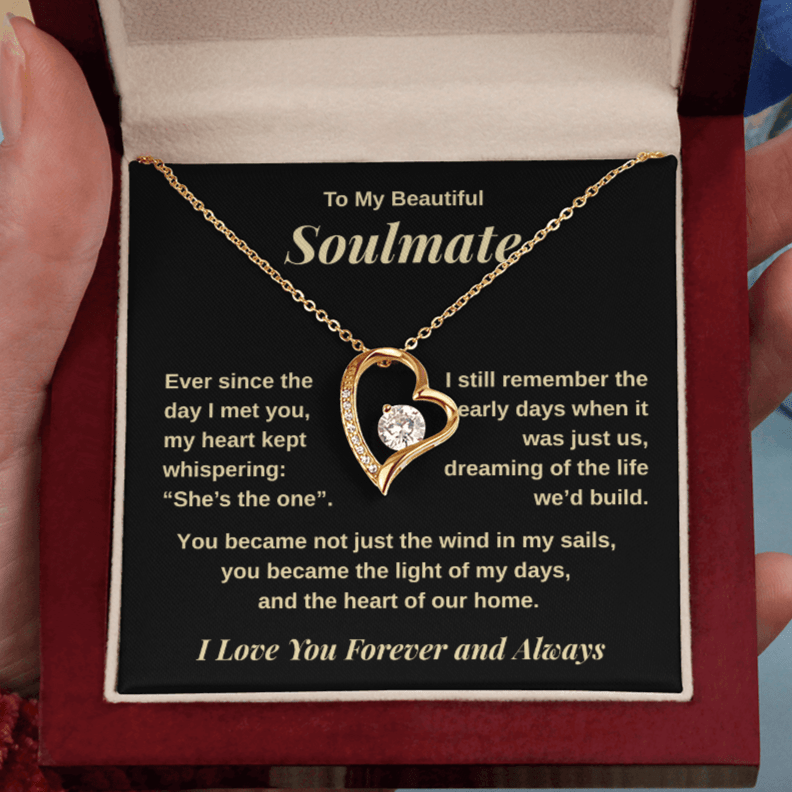 To My Soulmate, The Whisper in my Heart, Forever Love Necklace