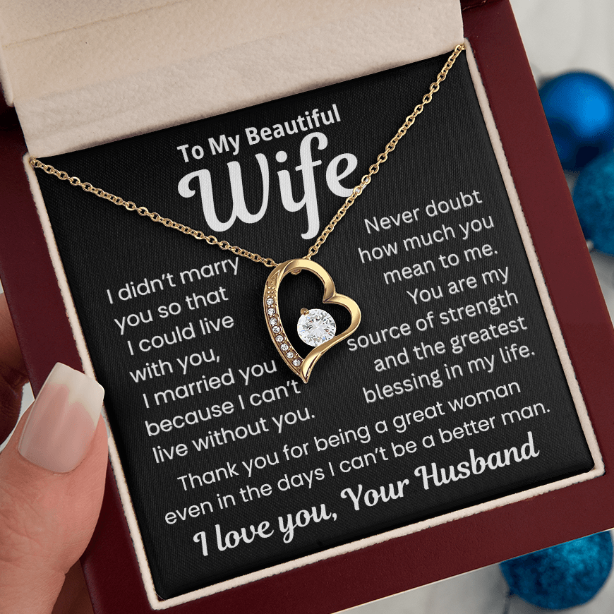 To my Wife, You Are My Strength Necklace
