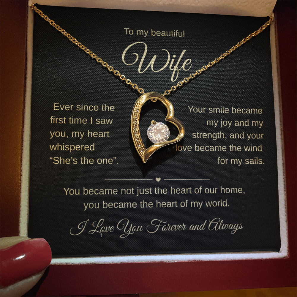 To my Wife, The Heart of my Home, Forever Love Necklace