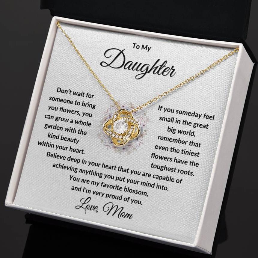 You Are My Favorite Blossom, To My Daughter Love Knot Necklace from Mom