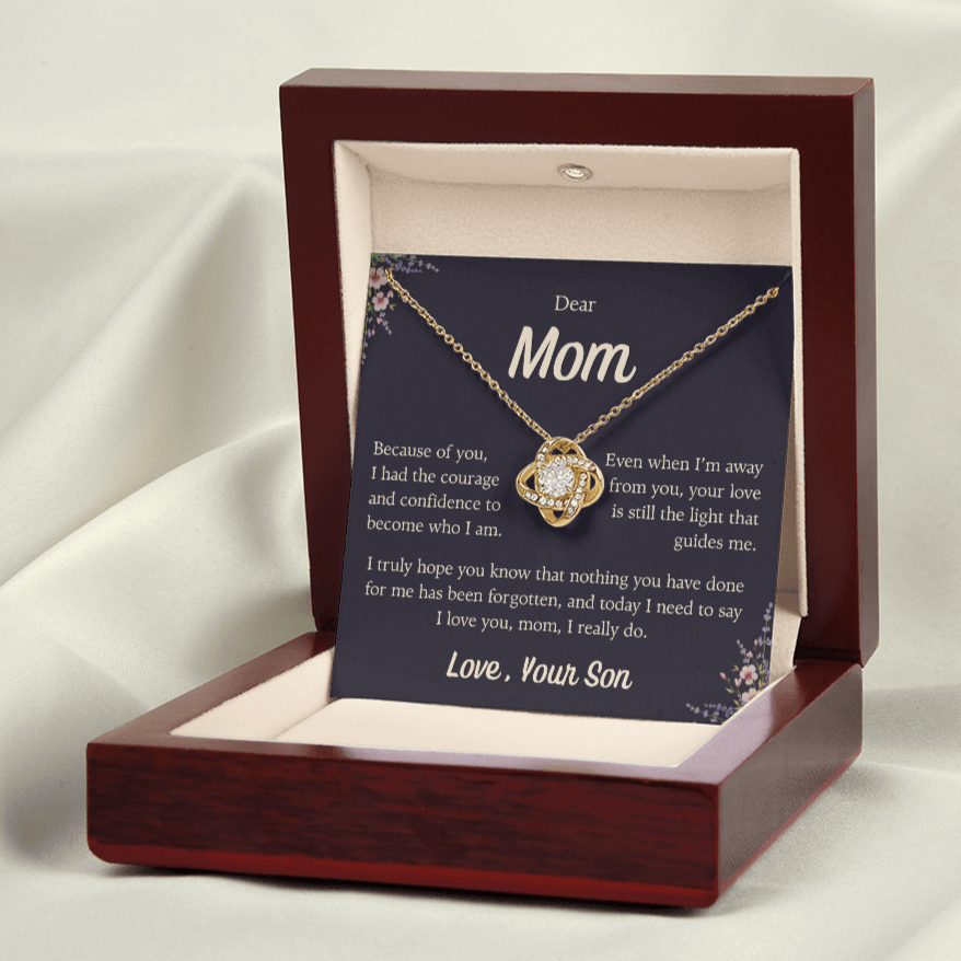 To Mom, The Light that guides me, Love Knot Necklace