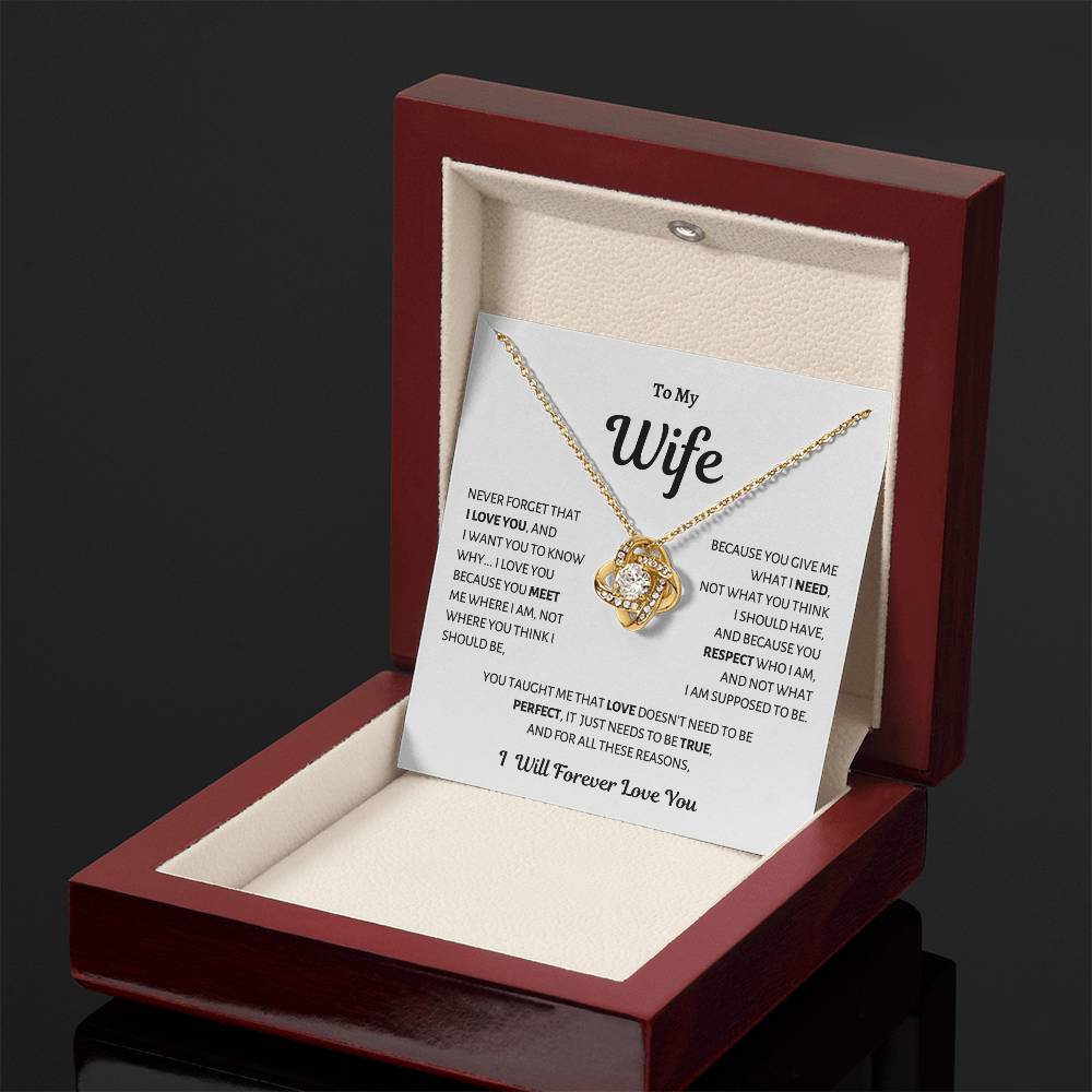 To My Wife, Reasons to Love You, Love Knot Necklace