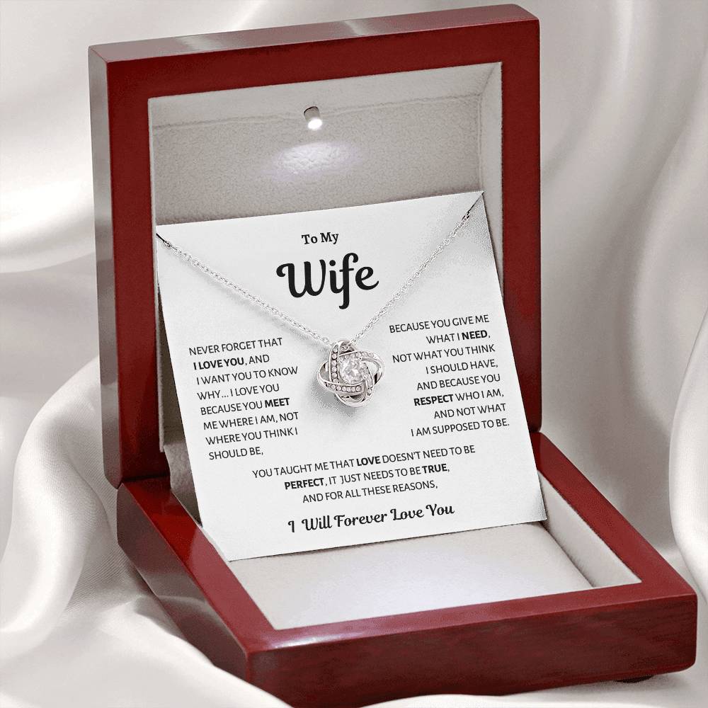 To My Wife, Reasons to Love You, Love Knot Necklace