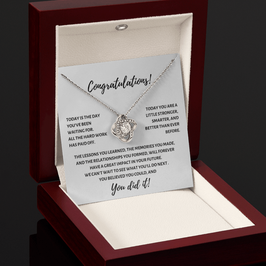 Today is the Day, Graduation Gift, Love Knot Necklace
