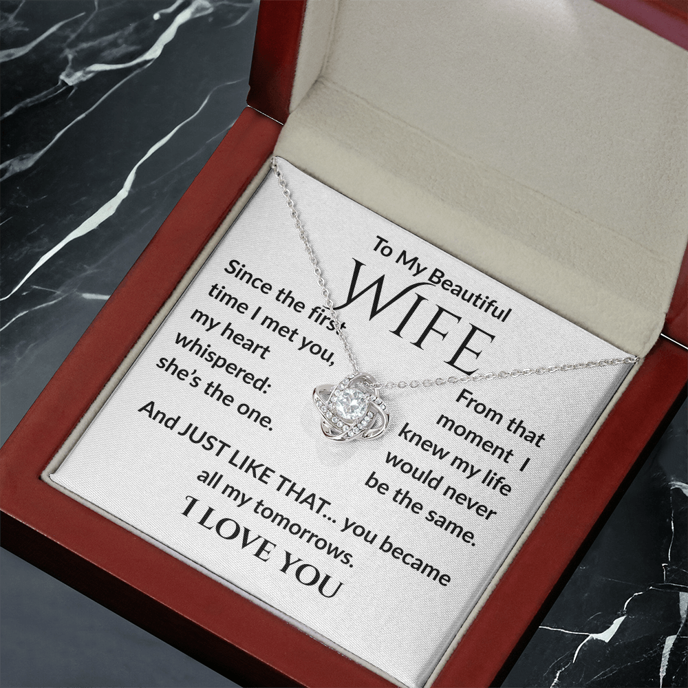 My wife, My Tomorrow- Cubic Zirconia necklace