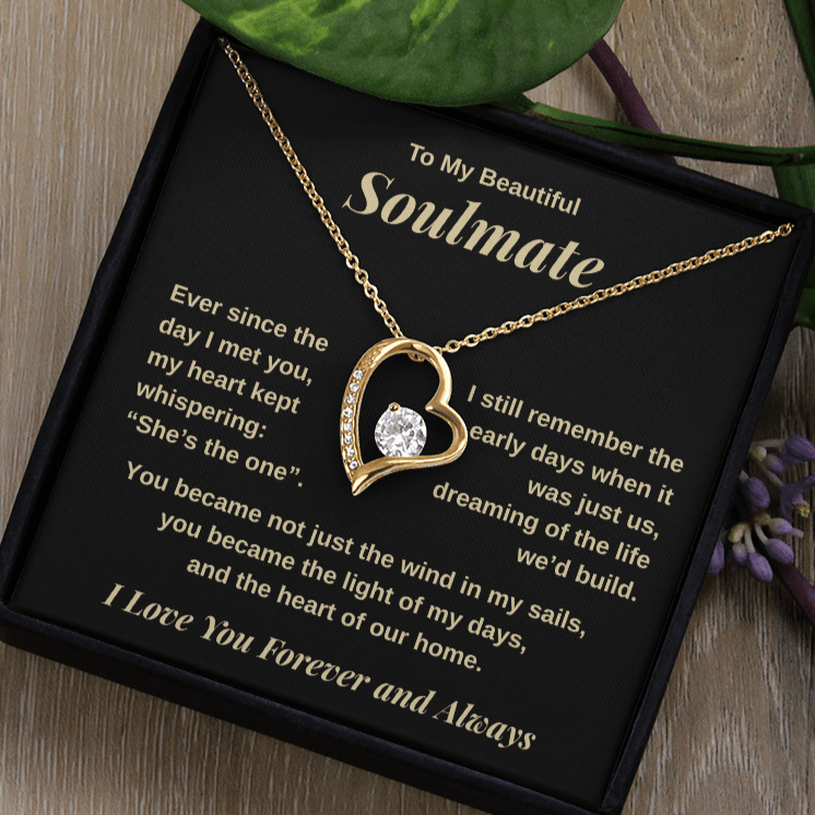 To My Soulmate, The Whisper in my Heart, Forever Love Necklace