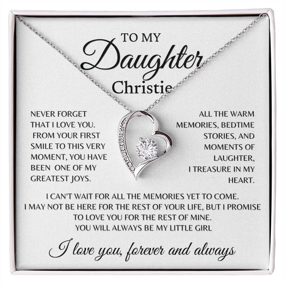 To my Daughter, First smile, Personalized Forever Love Necklace BW5