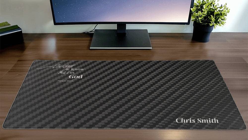 Personalized Desk Mat with Scripture Verse