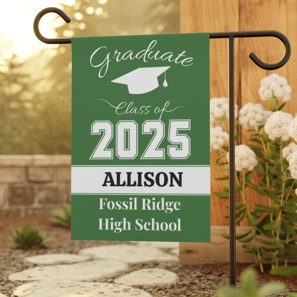 Green Graduation Garden Banner, Personalized