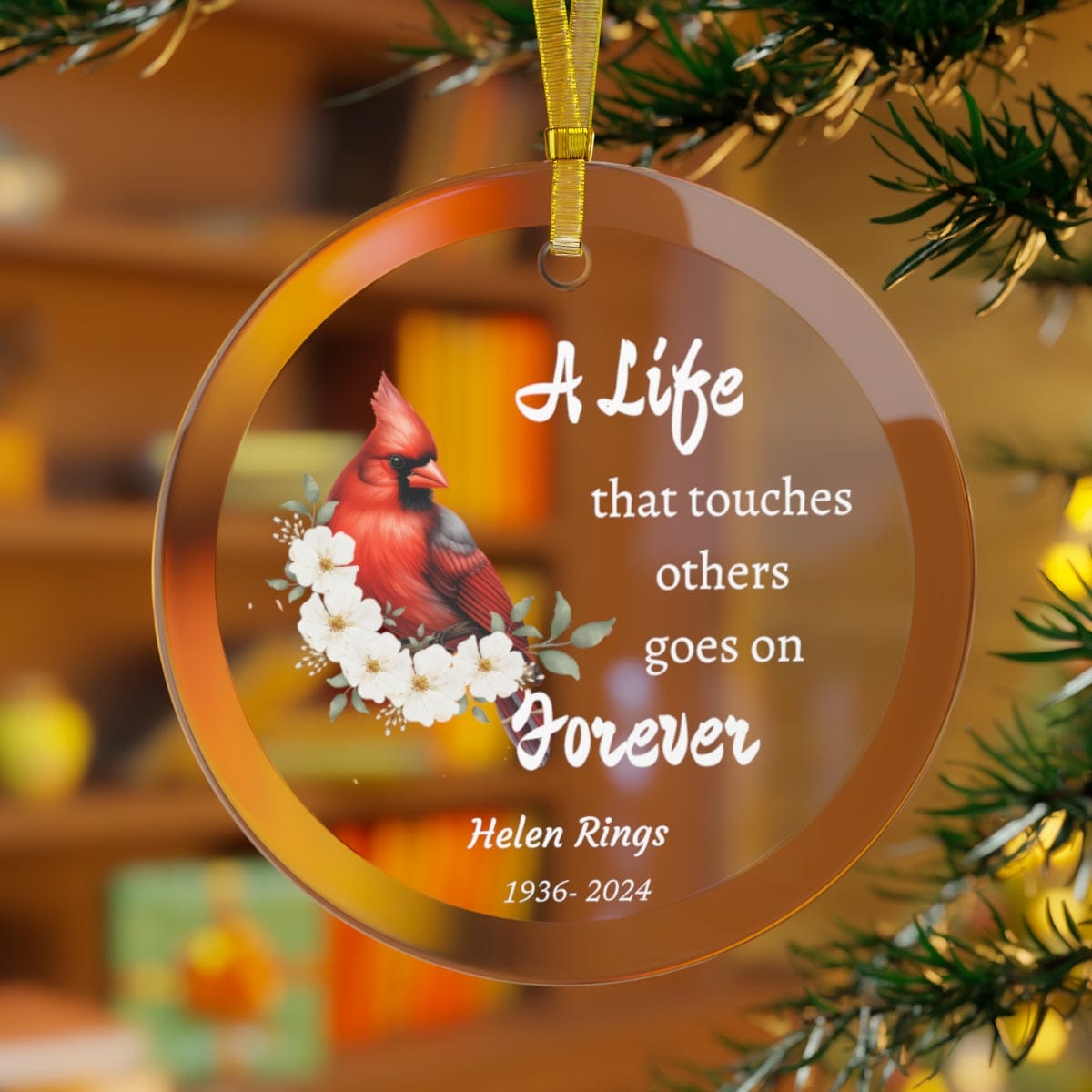Memorial Glass Ornament
