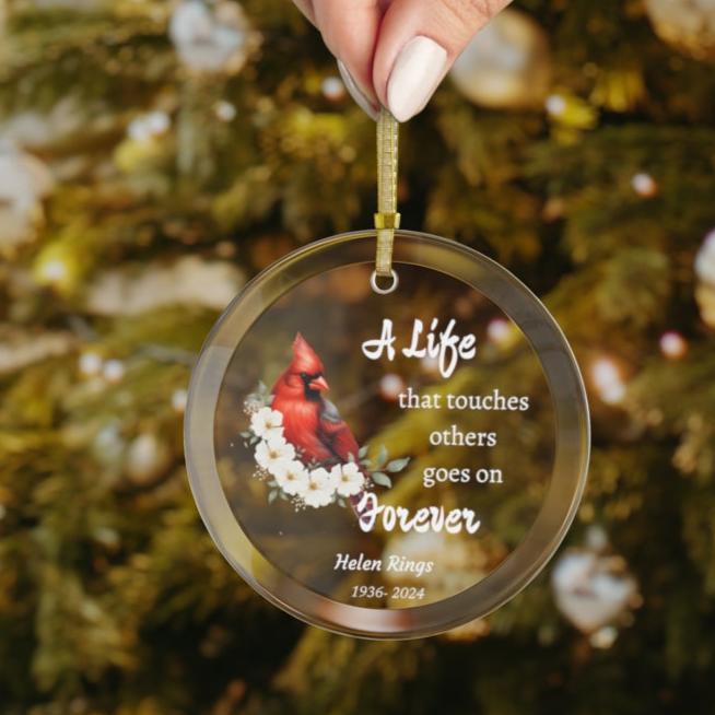 Memorial Glass Ornament