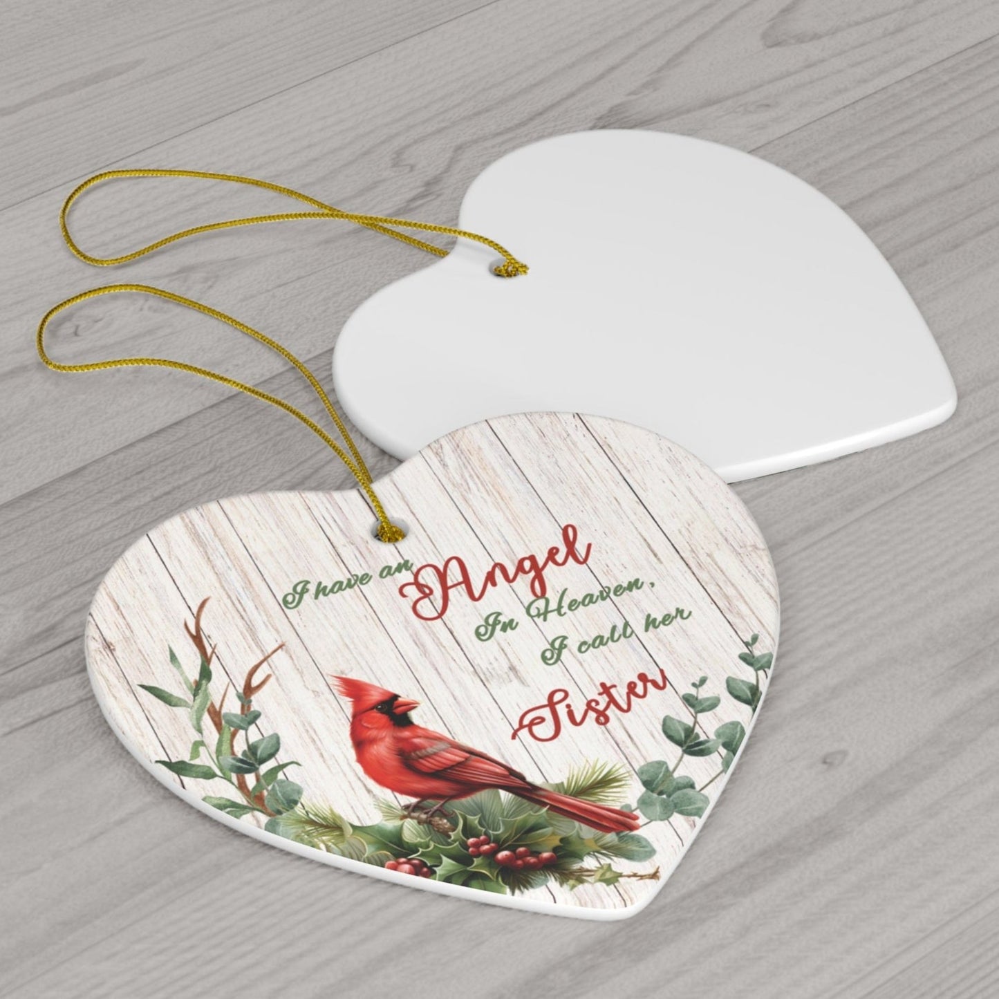 Sister Memorial |Ceramic Ornament, 2 Shapes