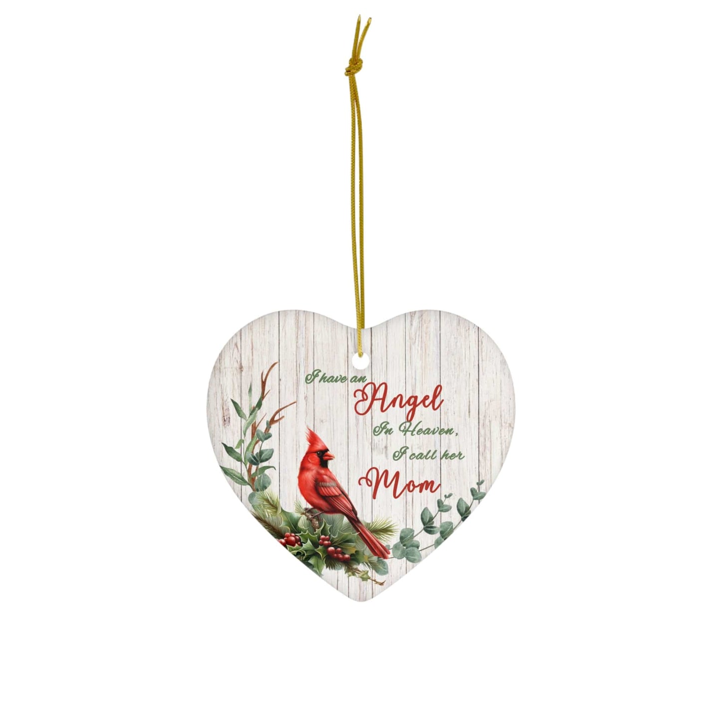 Mom Memorial | Angel in Heaven | Ceramic Ornament, 2 Shapes