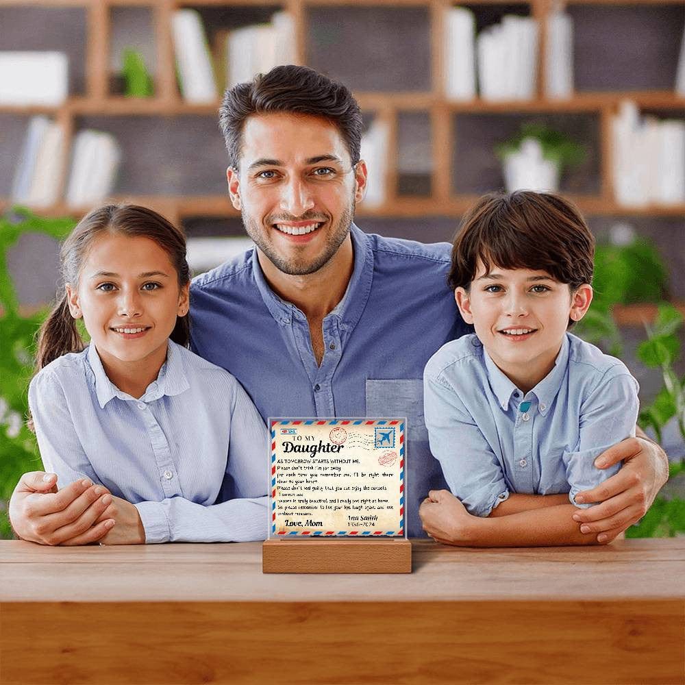 Postcard from Heaven, Memorial Acrylic Square Plaque/Night light