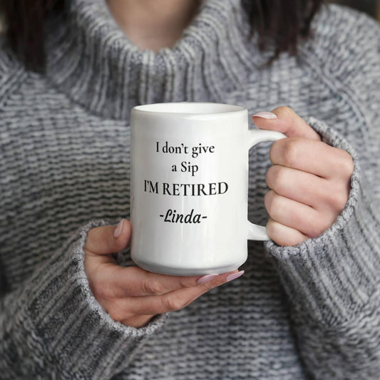 Retirement Mug | Personalized Gift for Retiree | Funny Retirement Coffee Mug | Custom Name Retired Mug | Coworker Retirement Gift