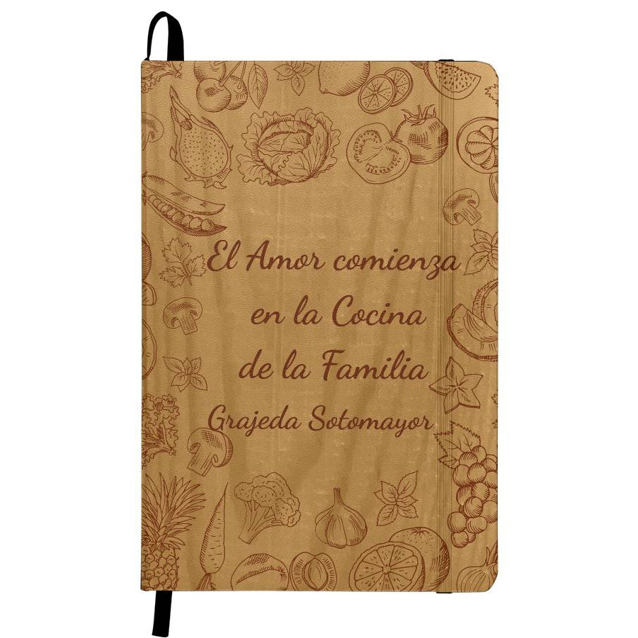 Recetario Personalizado con Apellido • Libro de Recetas Familiar • Cuaderno de Cocina Artesanal en Español