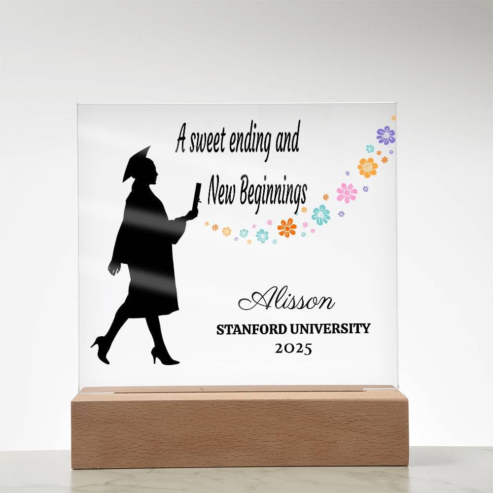 A sweet Ending, Graduation Plaque, Gift for Her