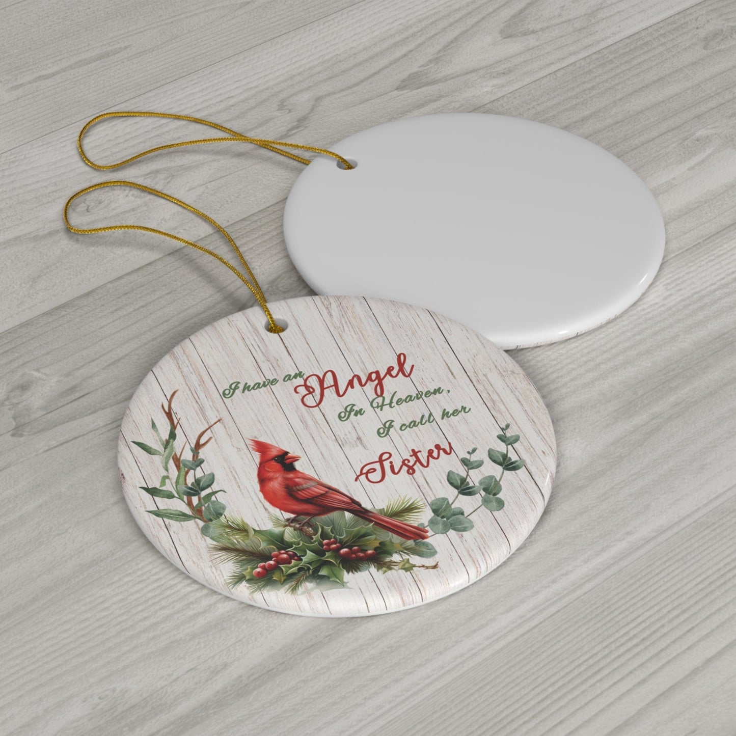 Sister Memorial |Ceramic Ornament, 2 Shapes