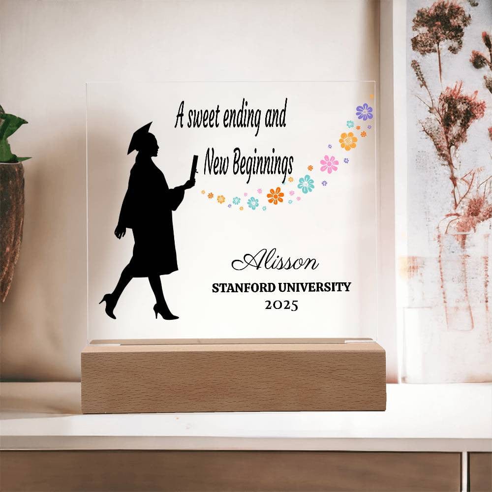 A sweet Ending, Graduation Plaque, Gift for Her