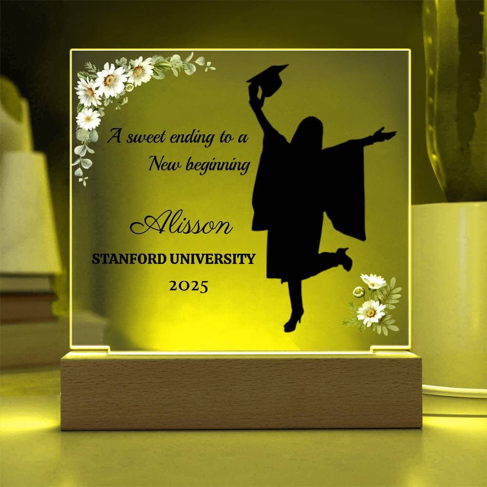 Graduation Plaque, Nightlight, Gift for Her