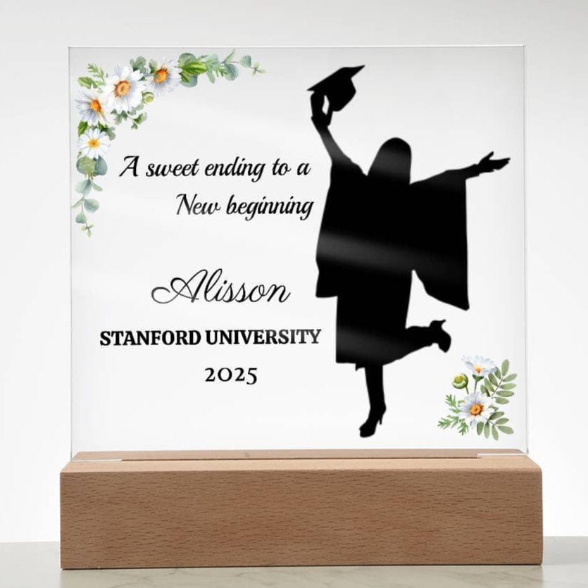 Graduation Plaque, Nightlight, Gift for Her