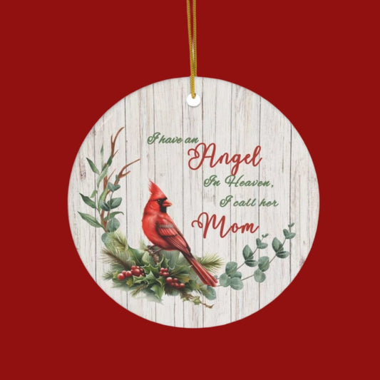 Mom Memorial | Angel in Heaven | Ceramic Ornament, 2 Shapes