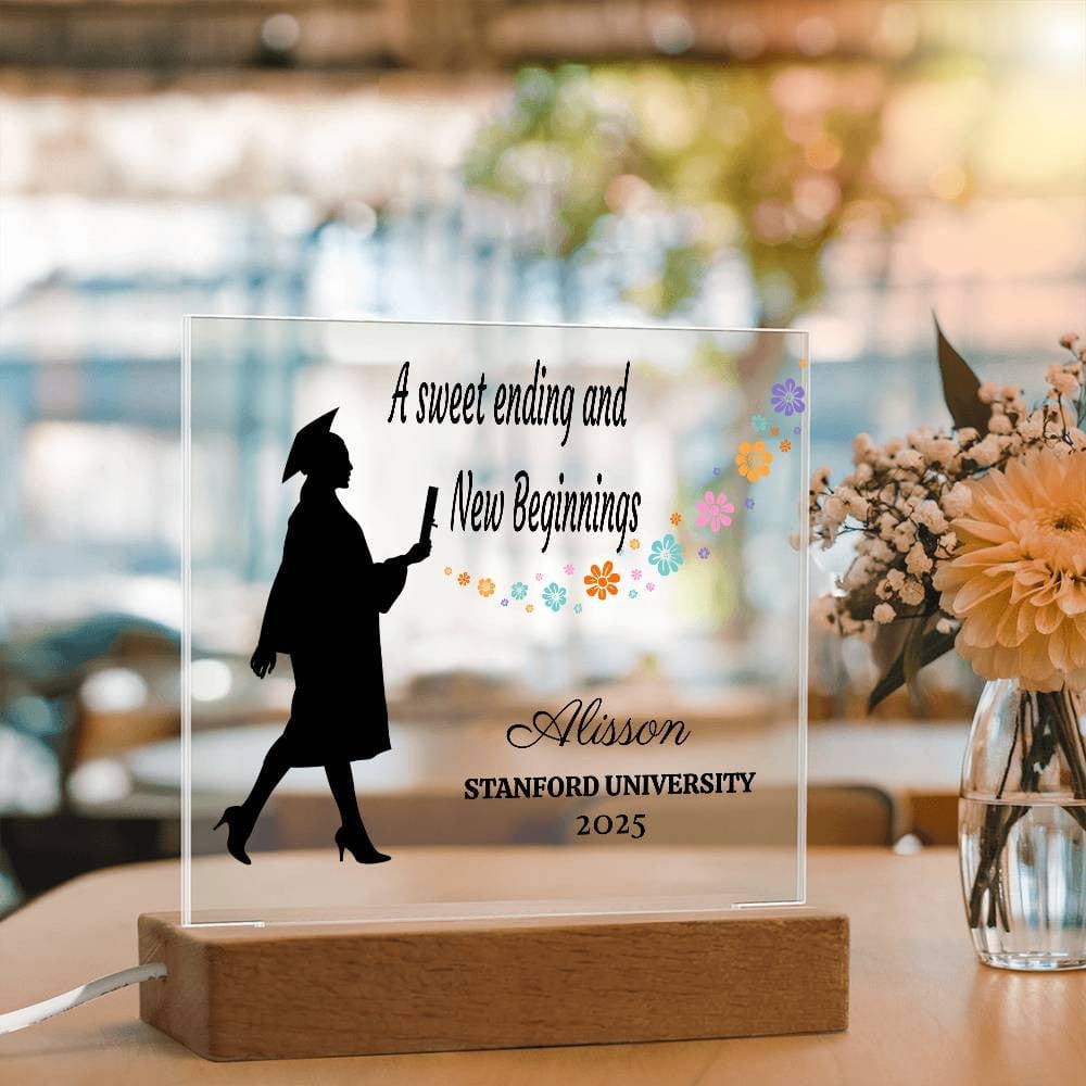 A sweet Ending, Graduation Plaque, Gift for Her