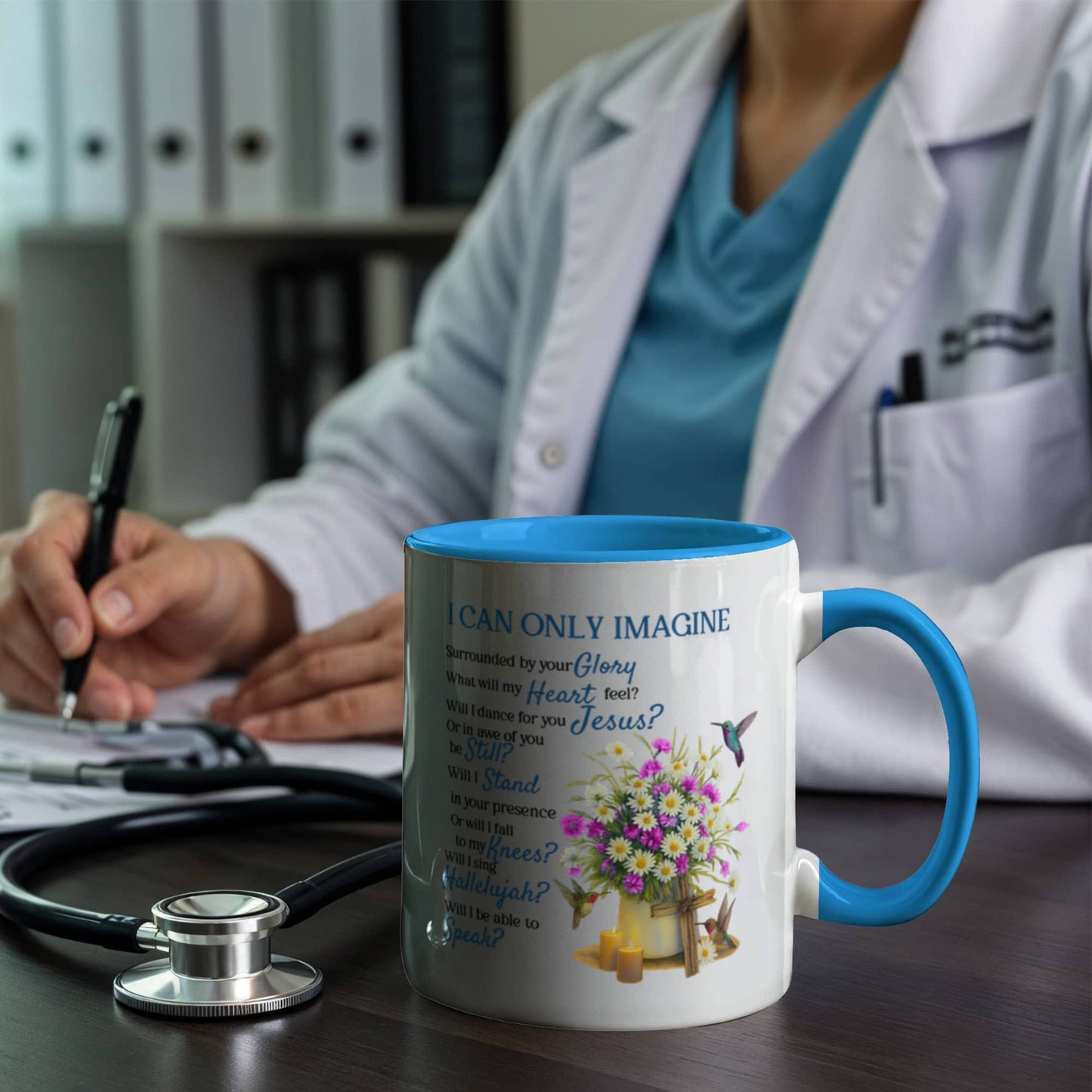Christian Coffee Mug – Inspirational Scripture-Inspired Gift for Believers – Faith-Based Encouragement Cup -"I Can Only Imagine"