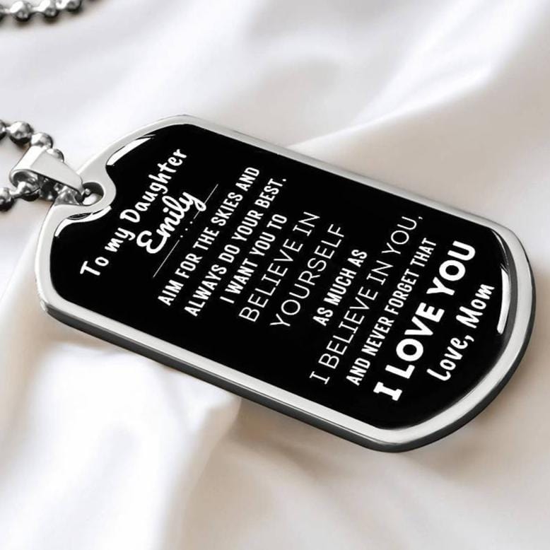 This personalized Military Style Necklace is as unique as your daughter.