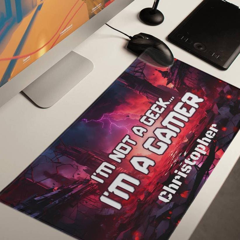 Personalized Gaming Mat. Gift for Him, Gift for Her.