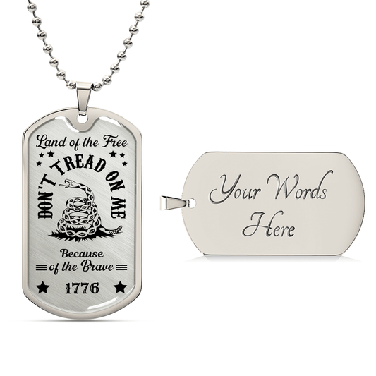 Land of the Free Dog Tag