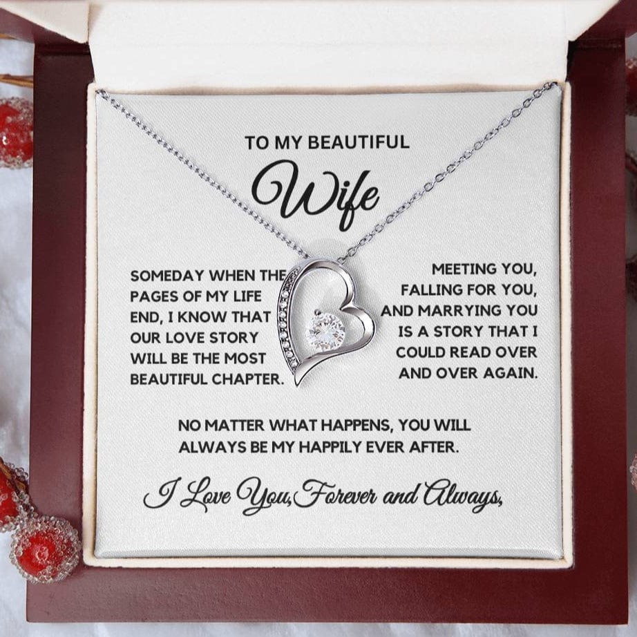 To my Beautiful Wife, Forever Love Necklace