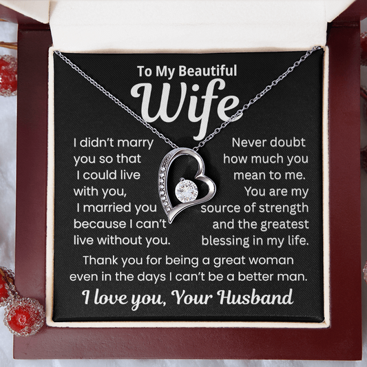 To my Wife, You Are My Strength Necklace