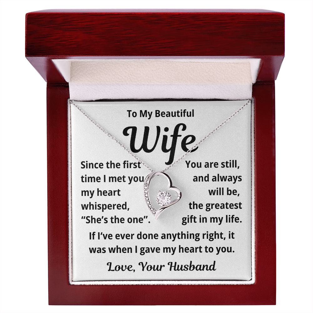 To my Wife, You are the One in my Life, Necklace
