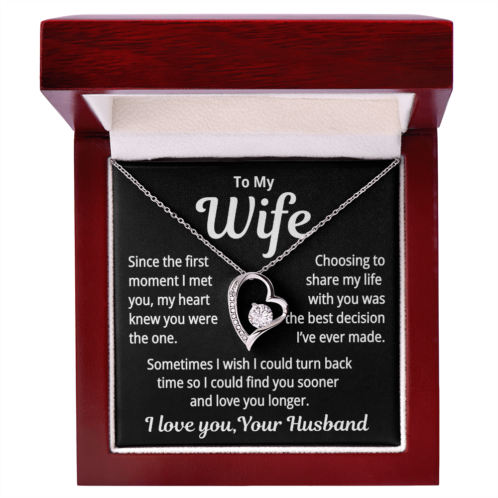 Since the First Moment...Heart Necklace for Wife