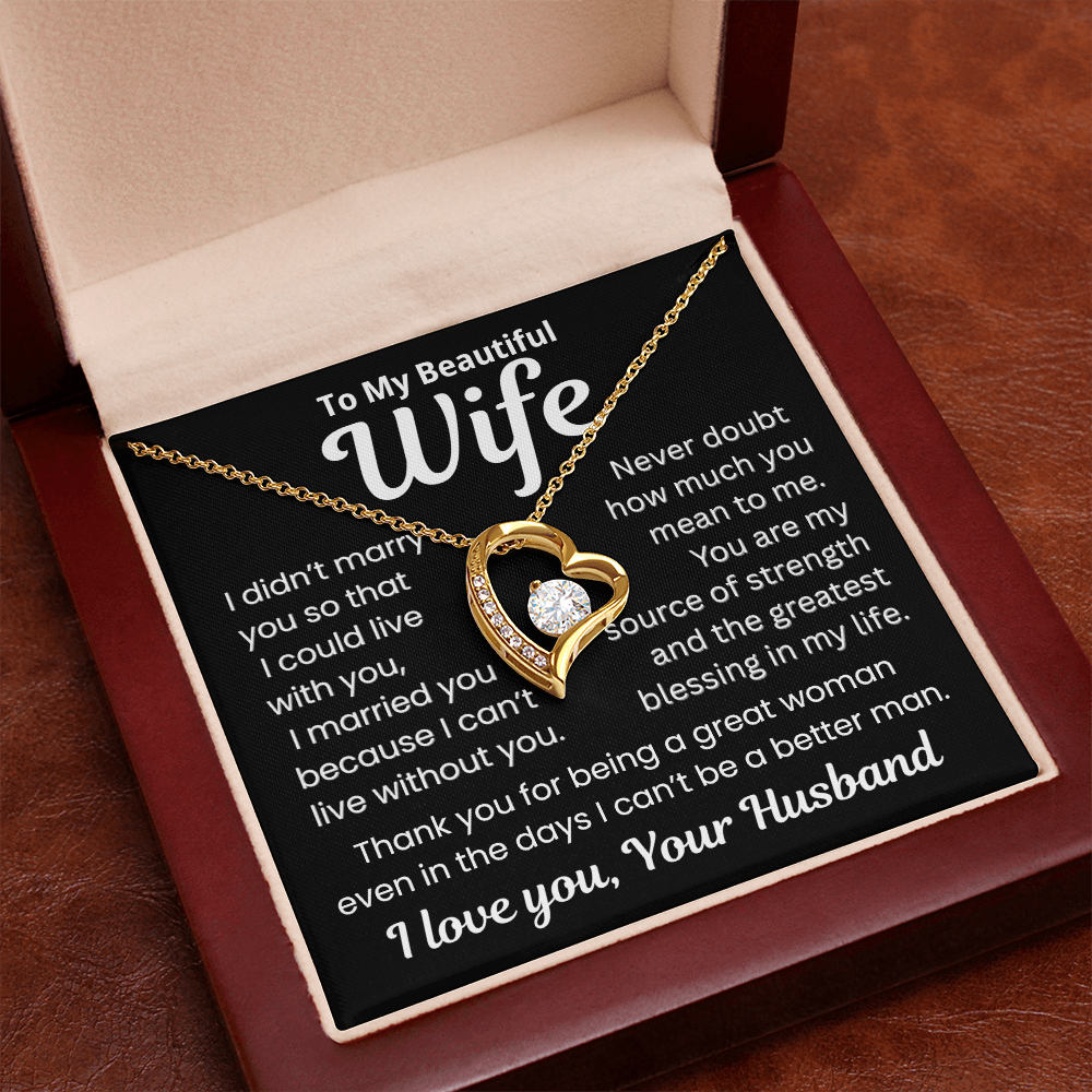 To my Wife, You Are My Strength Necklace