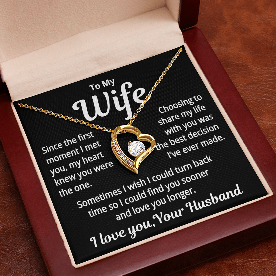 Since the First Moment...Heart Necklace for Wife