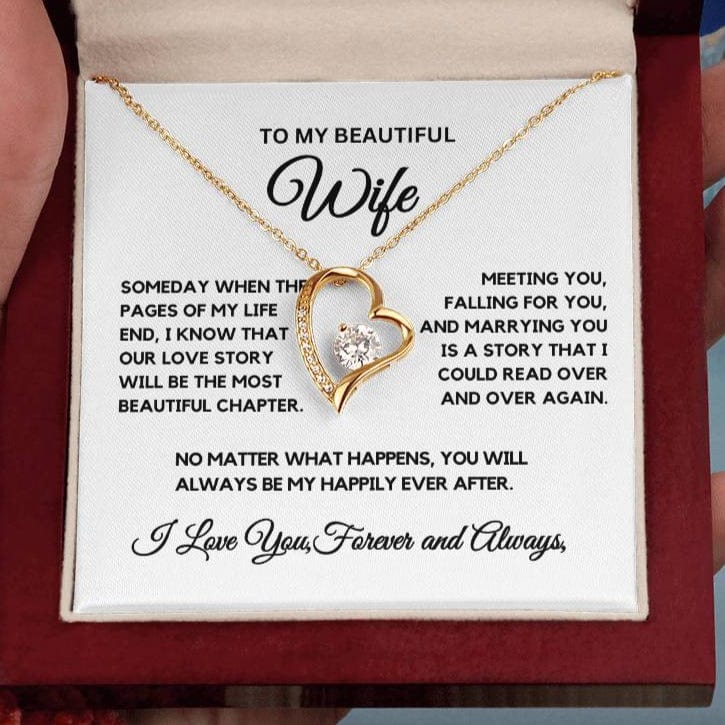 To my Beautiful Wife, Forever Love Necklace