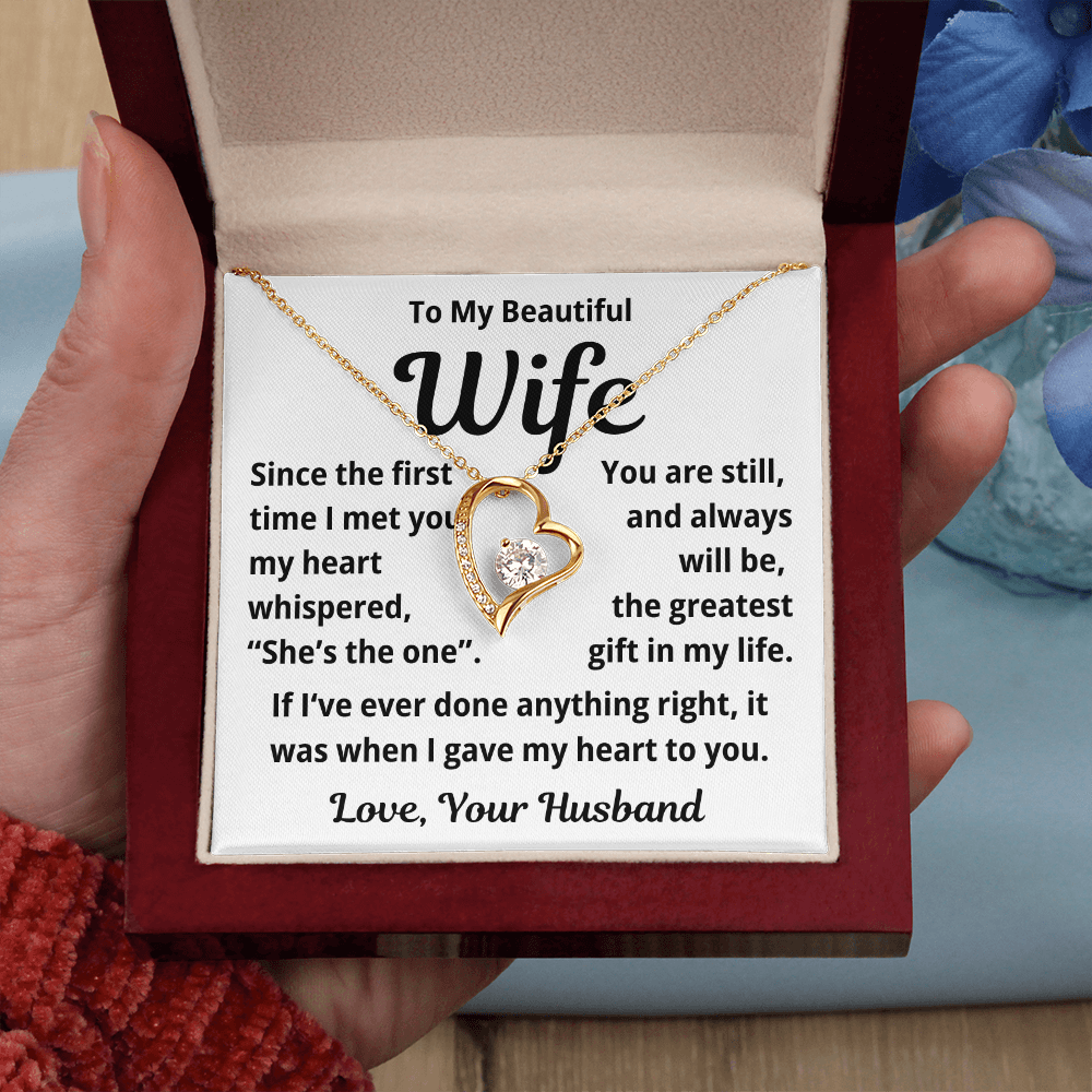 To my Wife, You are the One in my Life, Necklace