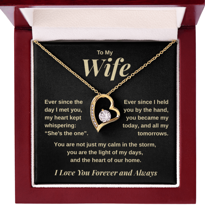 To my Wife, Whisper of my Heart, Forever Love Necklace