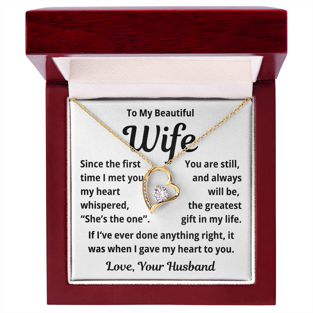 To my Wife, You are the One in my Life, Necklace