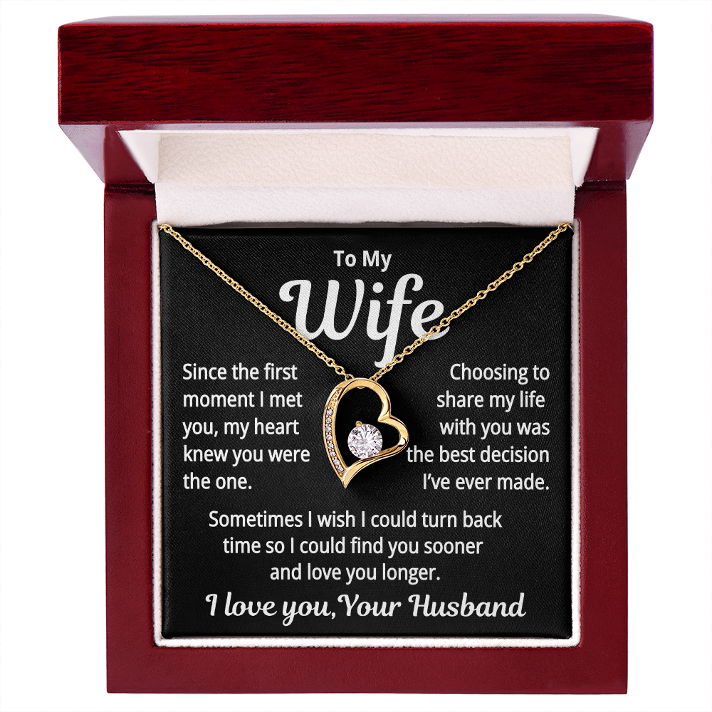 Since the First Moment...Heart Necklace for Wife