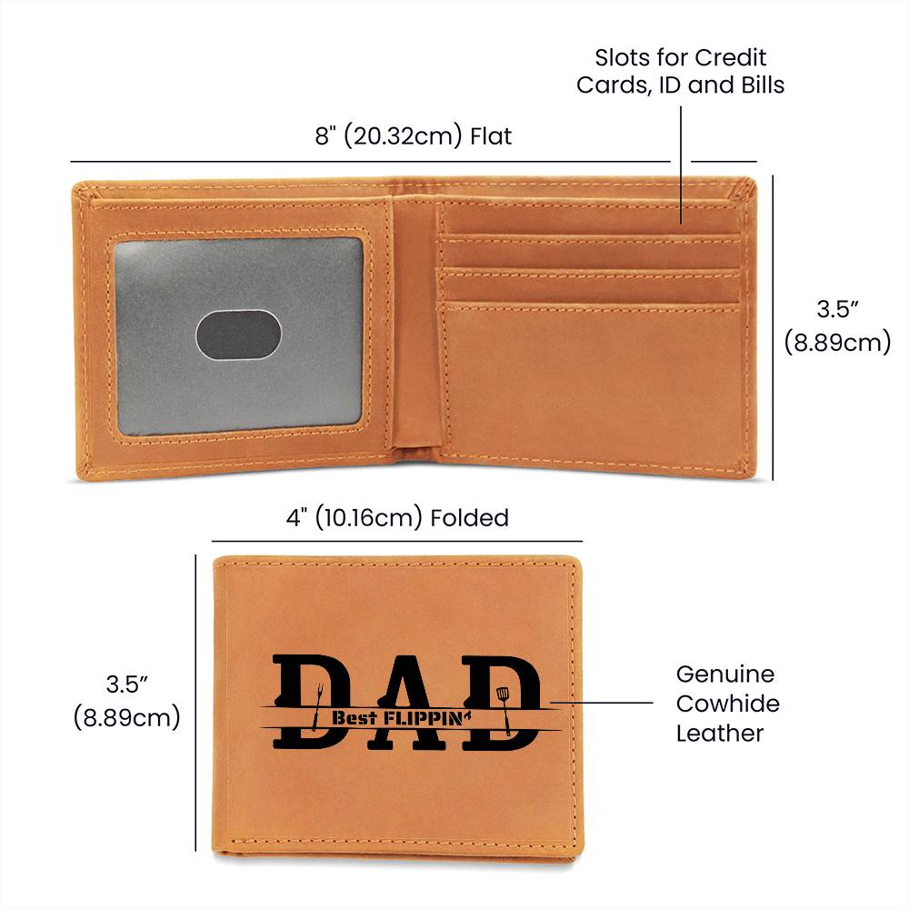 Best Flippin' Dad, Leather Wallet