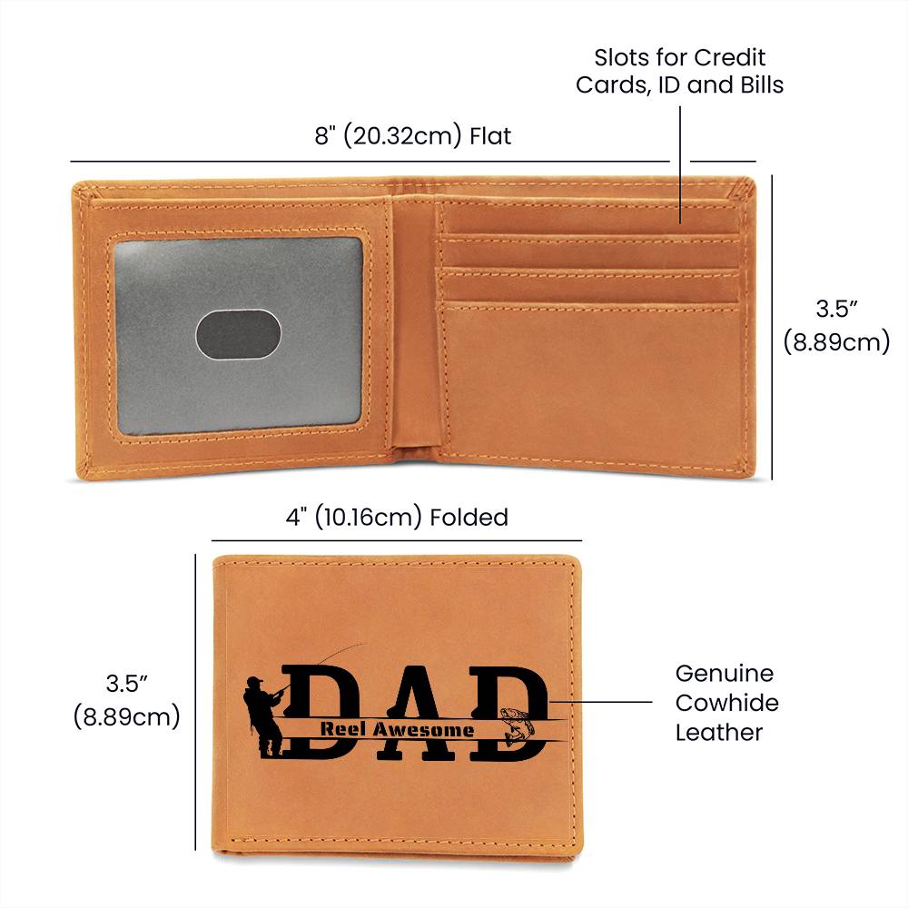 Reel Awesome Dad , Leather Wallet